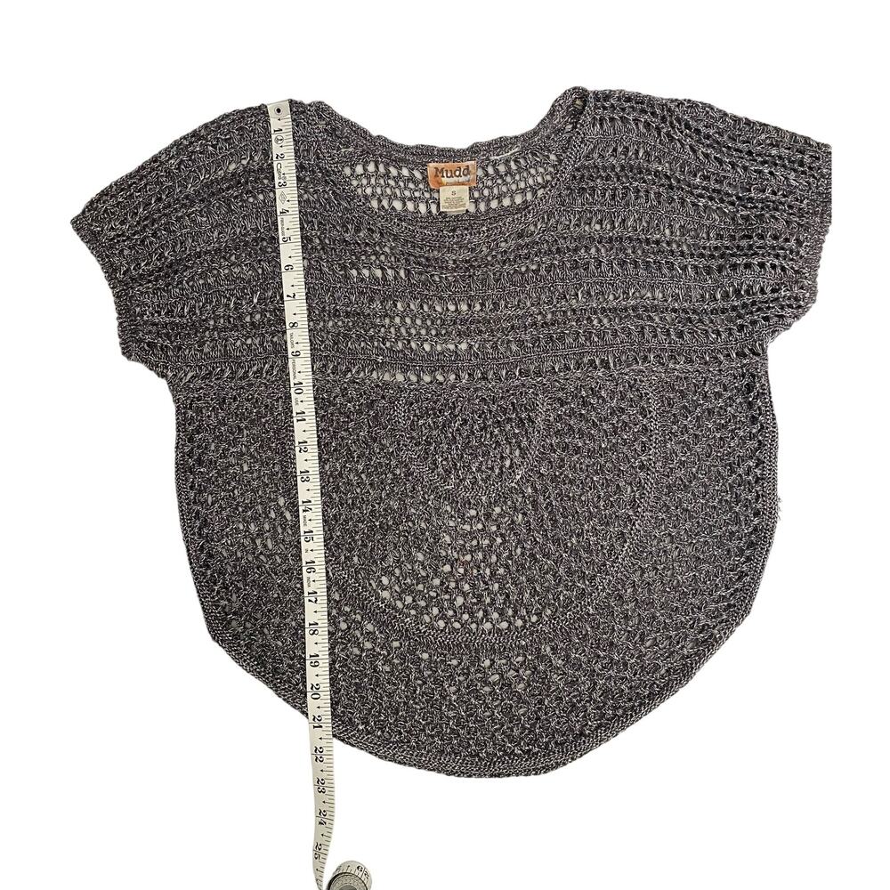 Mudd Women's Sweater Shrug Short Sleeve Size Small Gray - Picture 5 of 7
